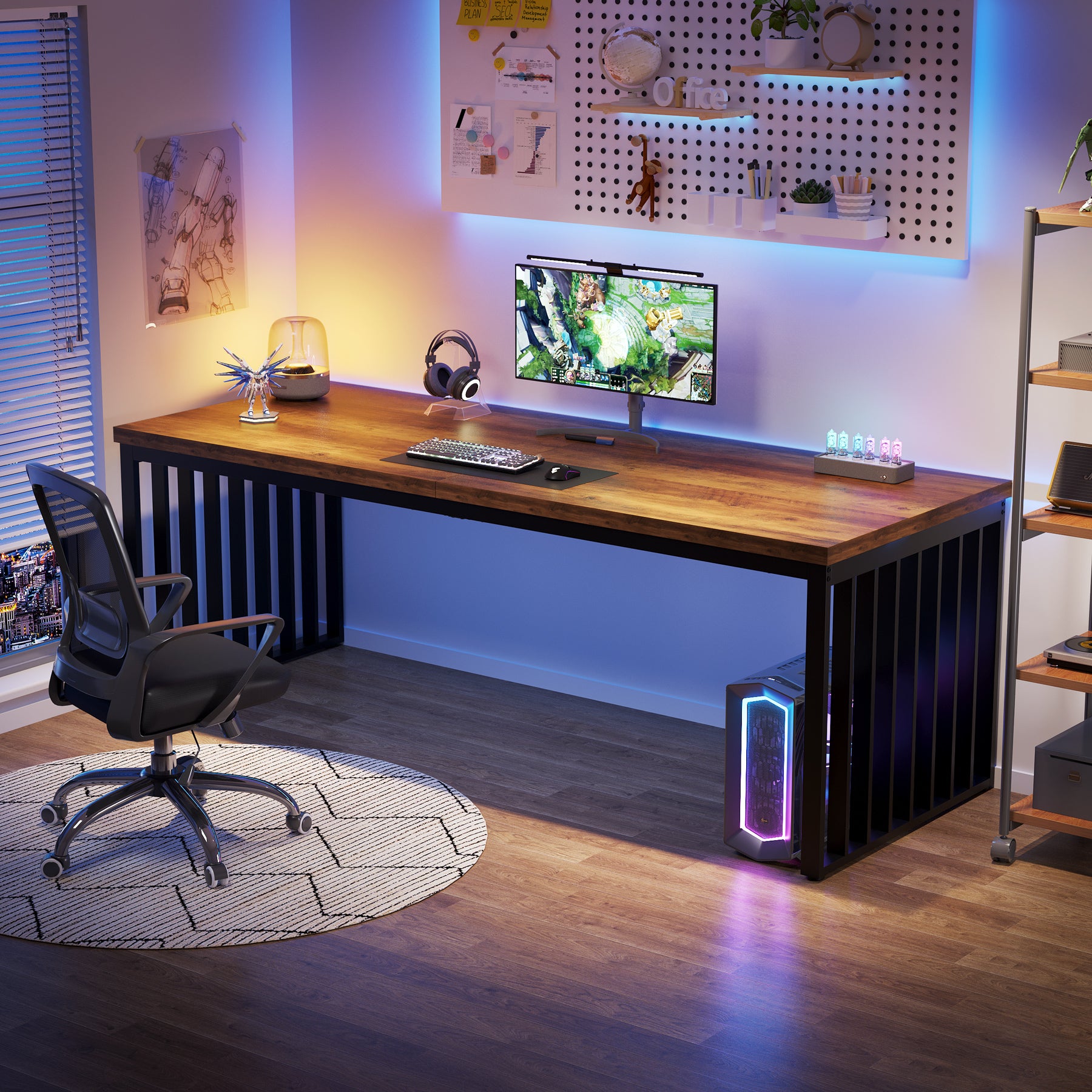 Tribesigns 180 cm scrivania, Scrivania per computer tavolo da ufficio tavolo da conferenza