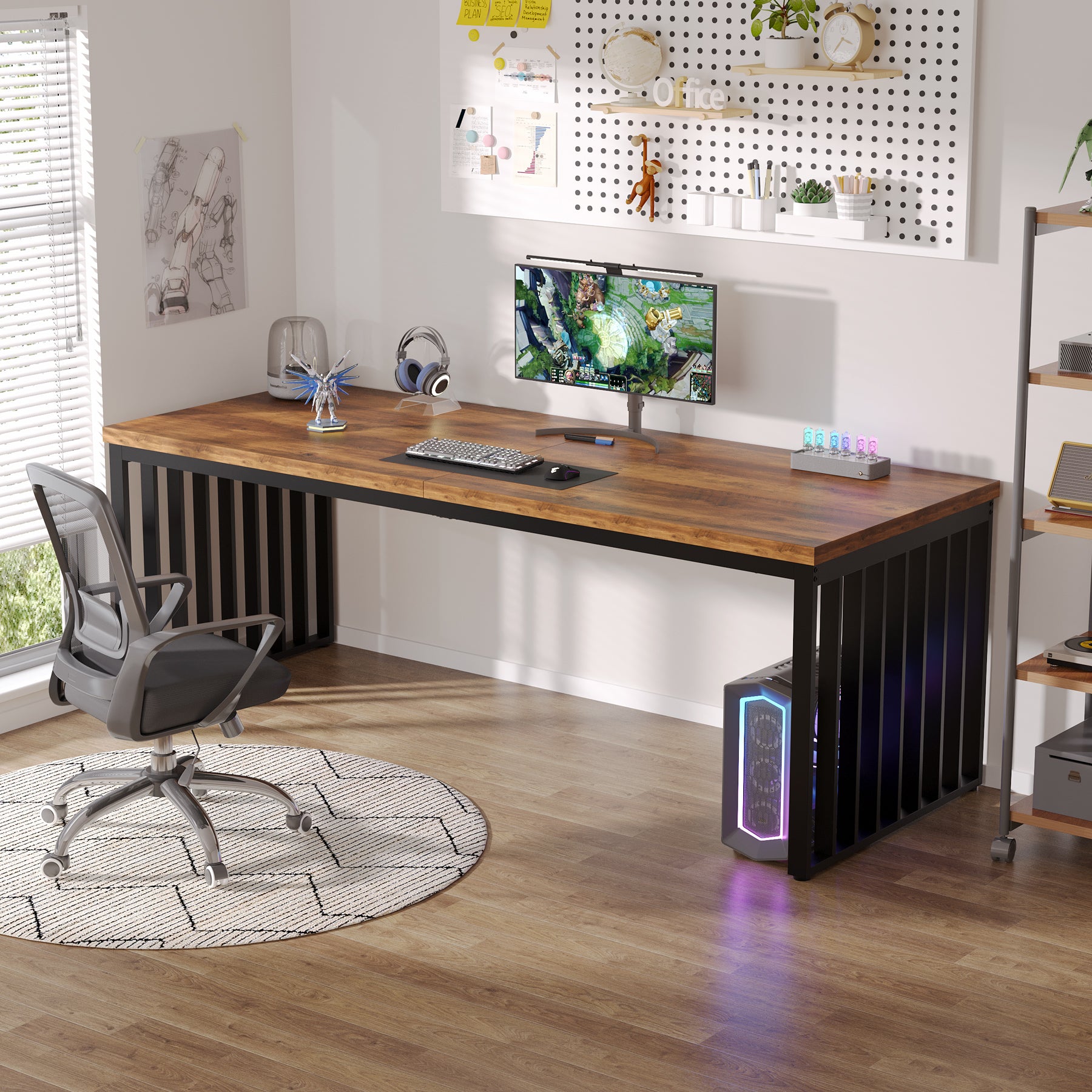 Tribesigns 180 cm scrivania, Scrivania per computer tavolo da ufficio tavolo da conferenza