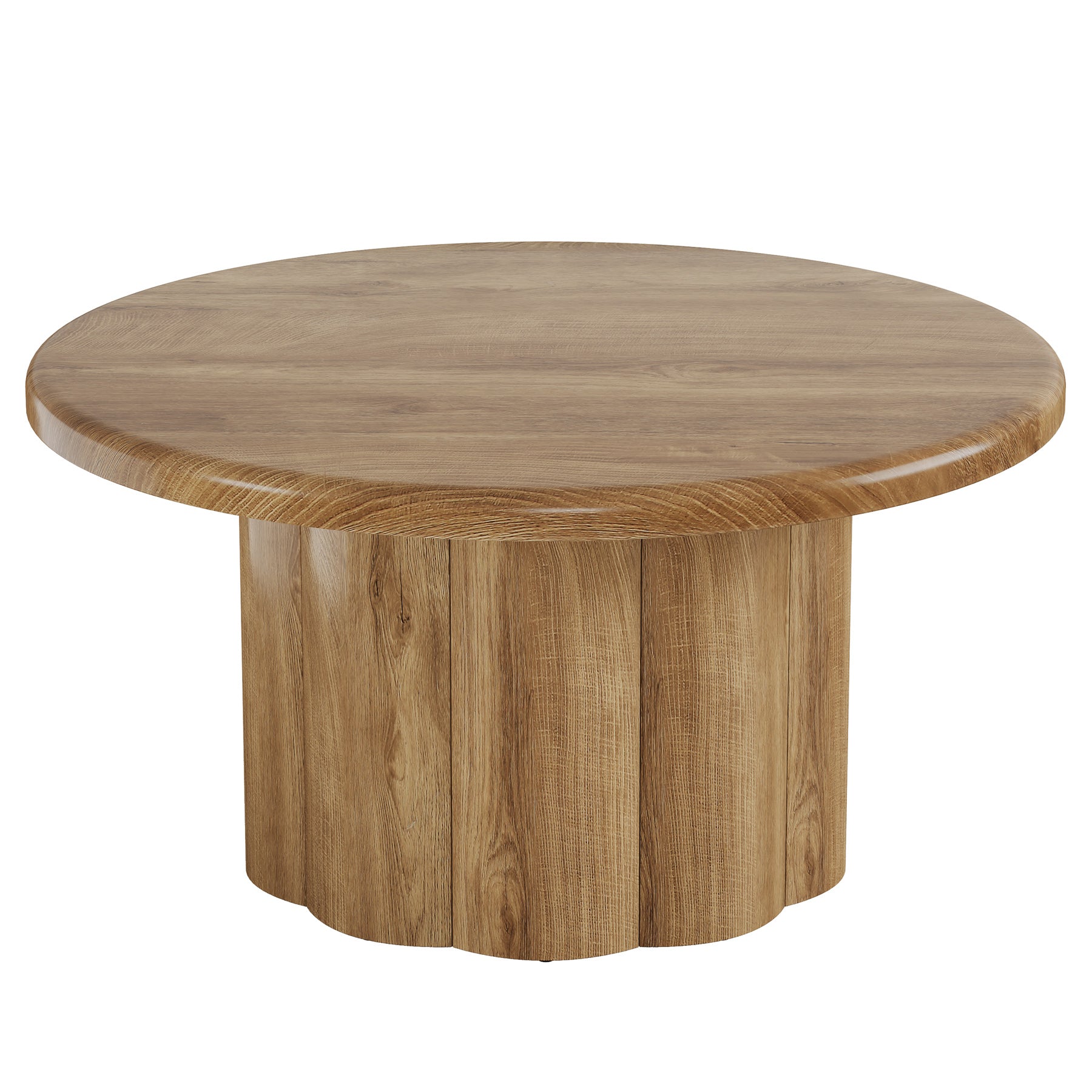 Tribesigns 80 cm Tavolino rotondo, tavolo da soggiorno con base robusta
