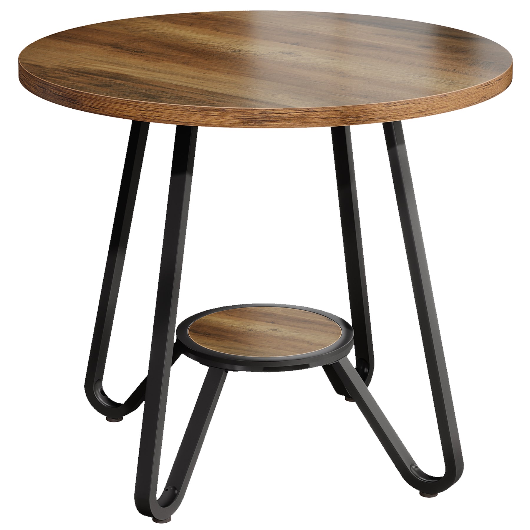 Tribesigns 80 cm Tavolo da Pranzo, Tavolo da Cucina Rotondo Tavolo da Caffè per 2-4