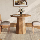 Tribesigns 80 cm tavolo da pranzo, tavolo da cusina rotondo con base ottagonale per 2-4 3