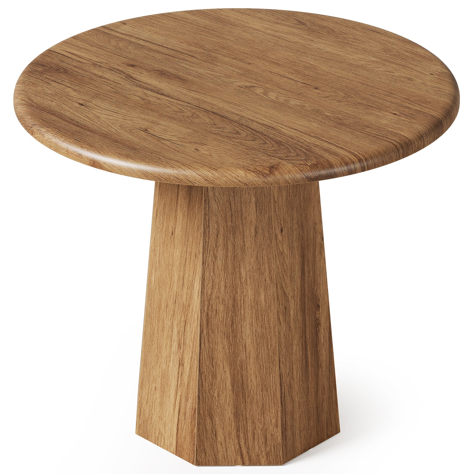 Tribesigns 80 cm tavolo da pranzo, tavolo da cusina rotondo con base ottagonale per 2-4