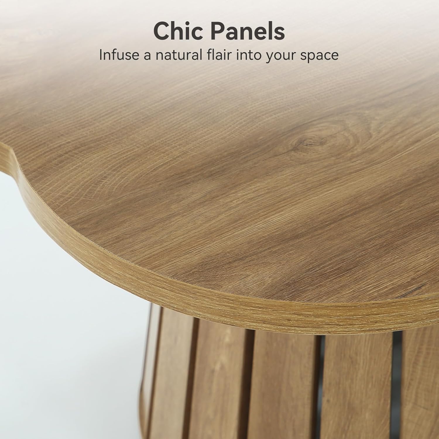 Tribesigns 85 cm Tavolino da salotto, tavolo centrale rotondo con piano a forma di fiore