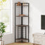 Tribesigns Corner Wine Rack, mobiletto angolare per vino a 4 ripiani con portabicchieri e ripiani
