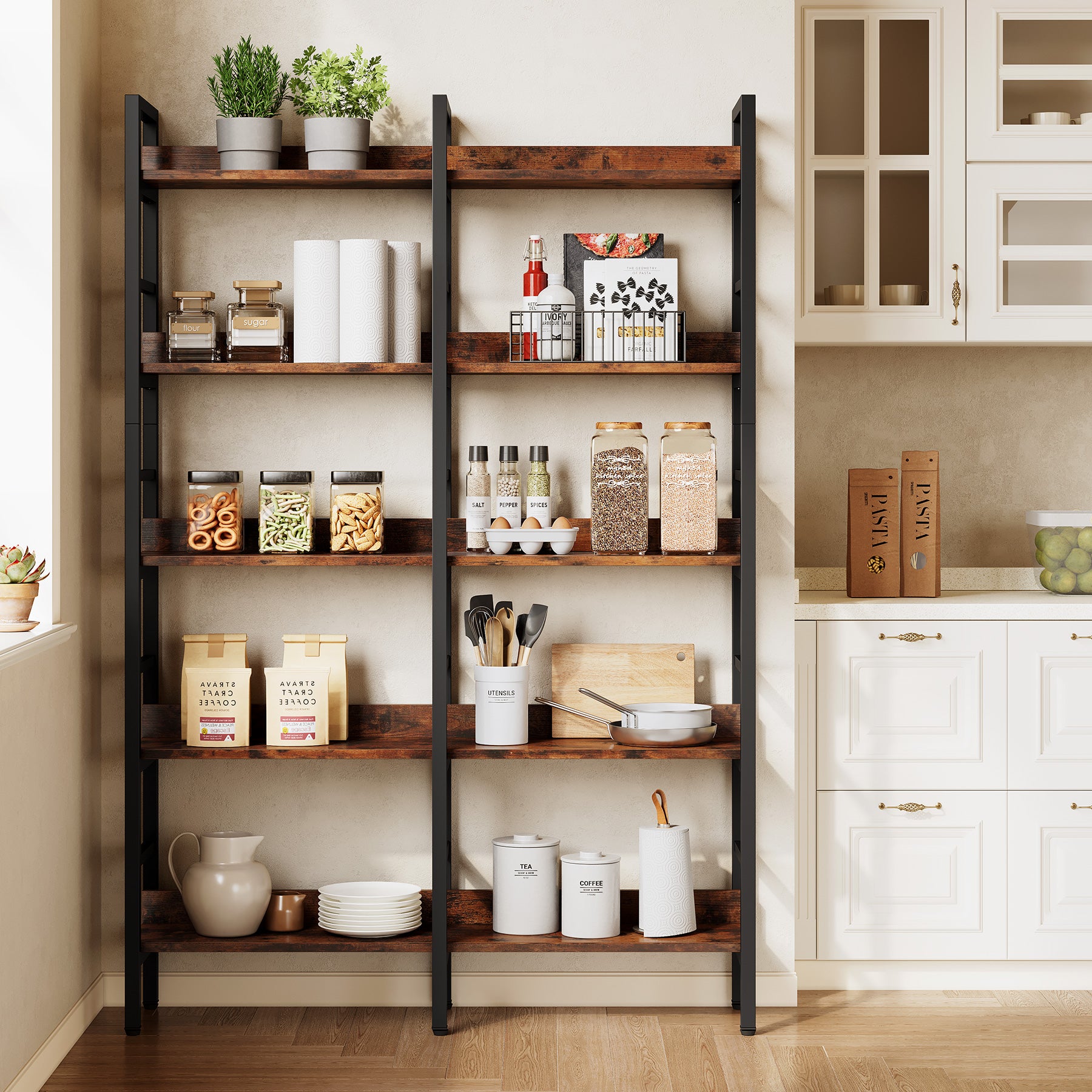 Tribesigns Libreria a 5 livelli, 180 cm Scaffale Portaoggetti Espositore