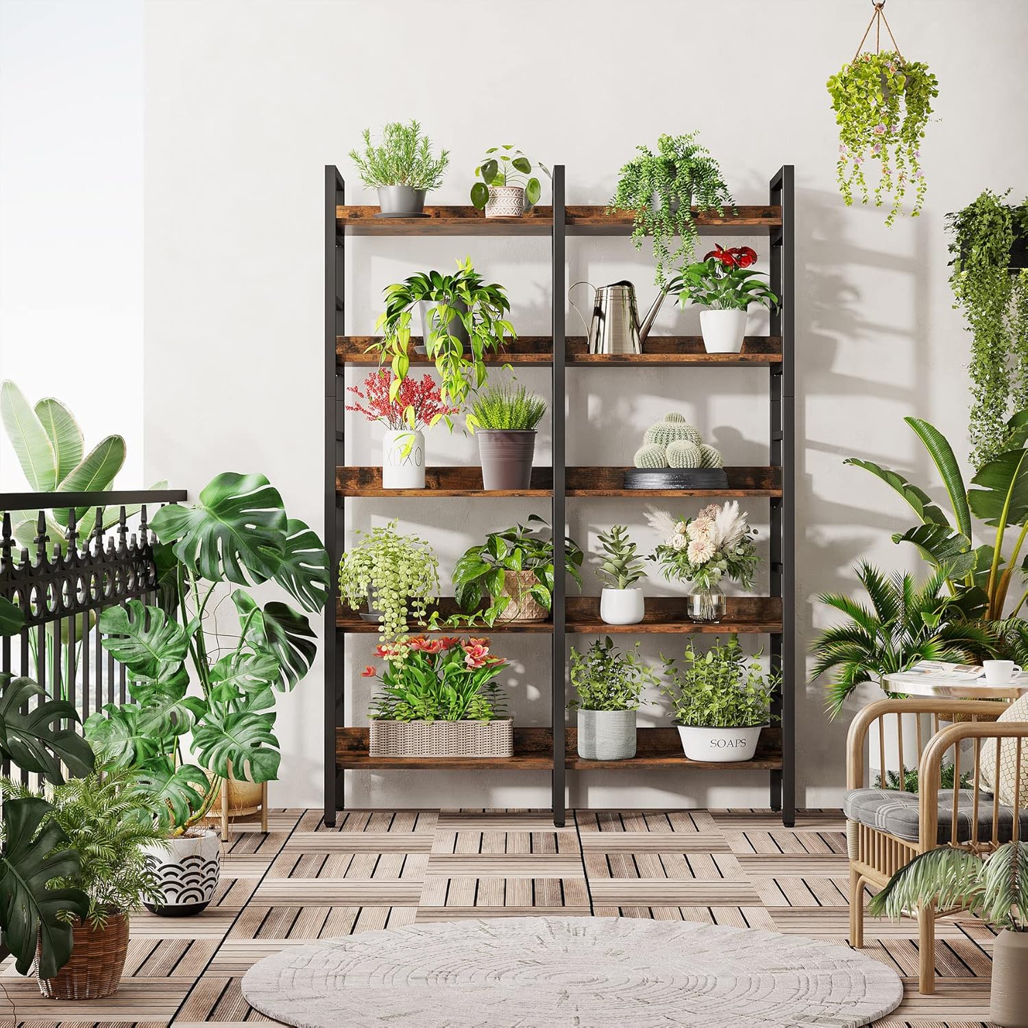 Tribesigns_Libreria_a_5_livelli_180_cm_Scaffale_Portaoggetti_Espositore