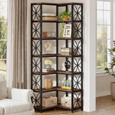 Tribesigns Libreria da 200 cm, Scaffale Angolare a Forma di L con 7 Ripiani 3