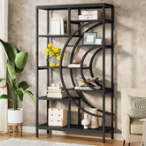 Tribesigns Libreria geometric, Libreria industrial a 8 ripiani  Libreria scaffale rustica con struttura in metallo 3