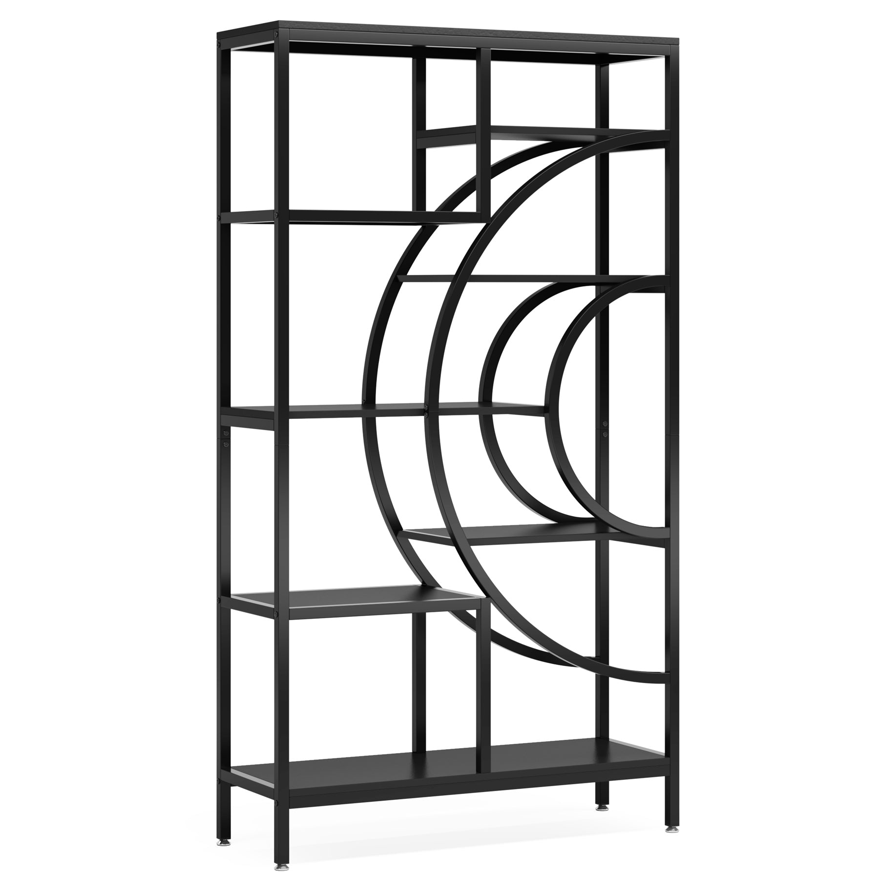 Tribesigns Libreria geometric, Libreria industrial a 8 ripiani  Libreria scaffale rustica con struttura in metallo