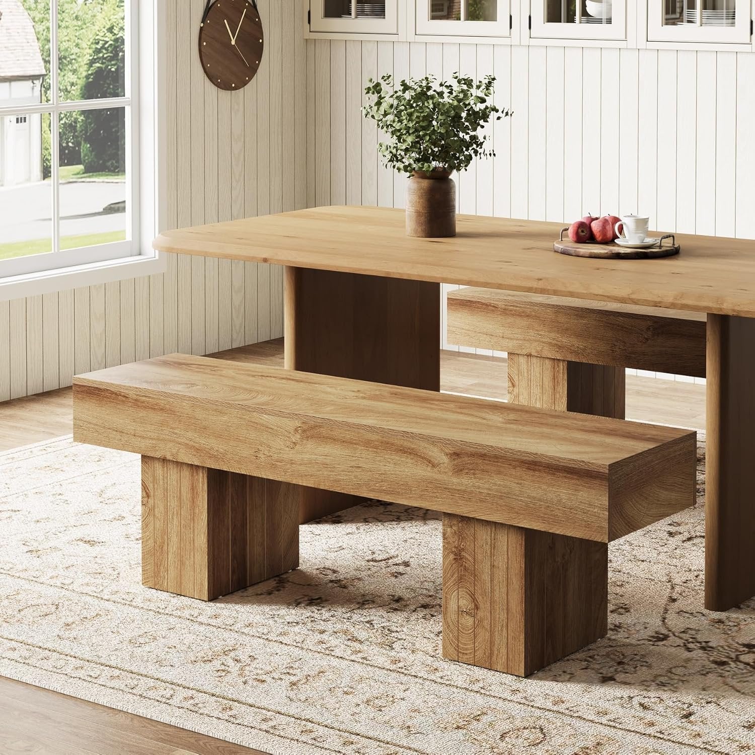 Tribesigns Panchina da 140 cm, panca da ingresso con gambe resistenti