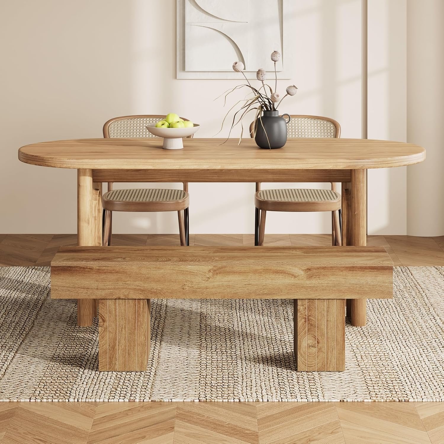 Tribesigns Panchina da 140 cm, panca da ingresso con gambe resistenti