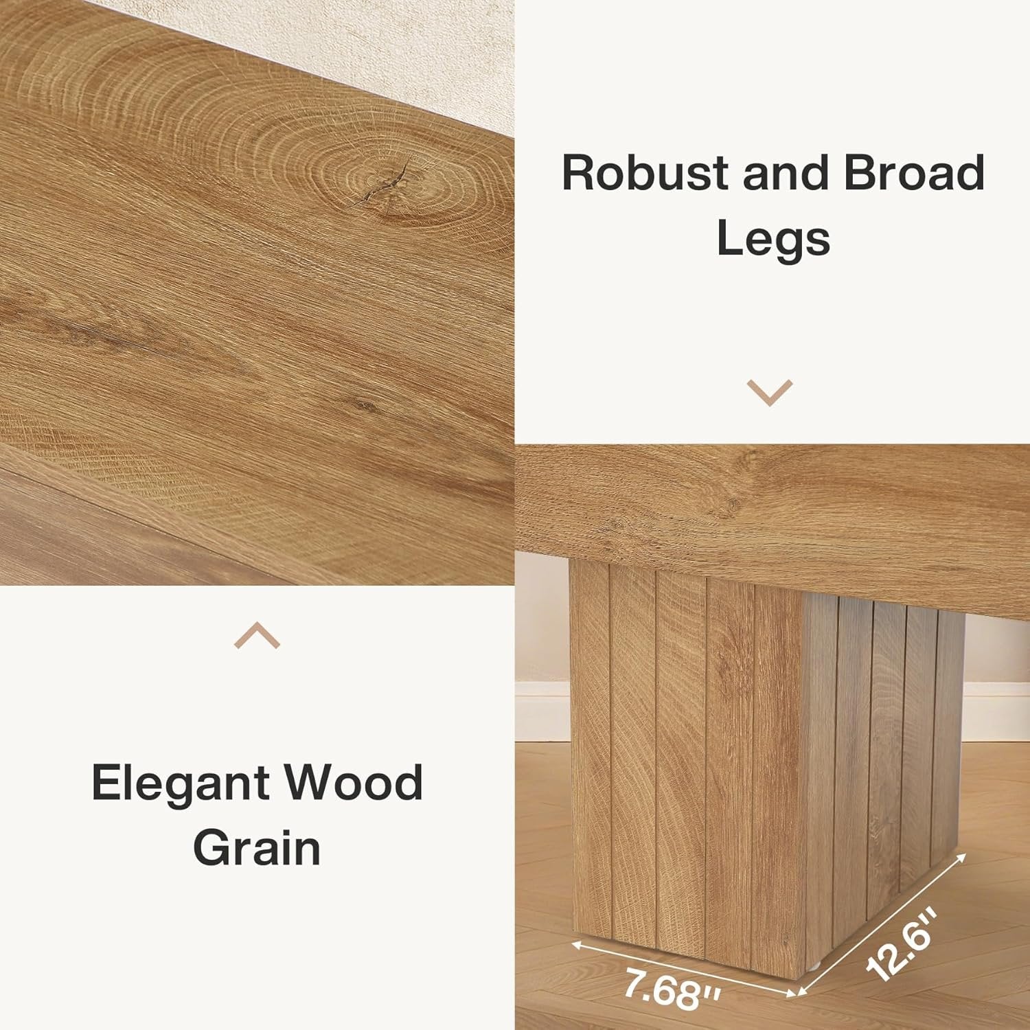 Tribesigns Panchina da 140 cm, panca da ingresso con gambe resistenti