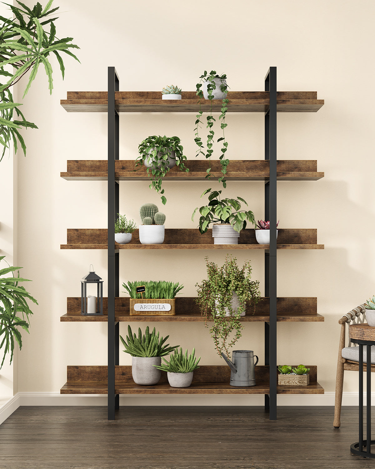 Tribesigns Scaffale per biblioteca industriale a 5 livelli, Scaffale per bilancia Scaffale portaoggetti