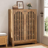 Tribesigns Scarpiera a 6 piani, 24 paia di scarpiere con ripiani regolabili e ante lamellari 3