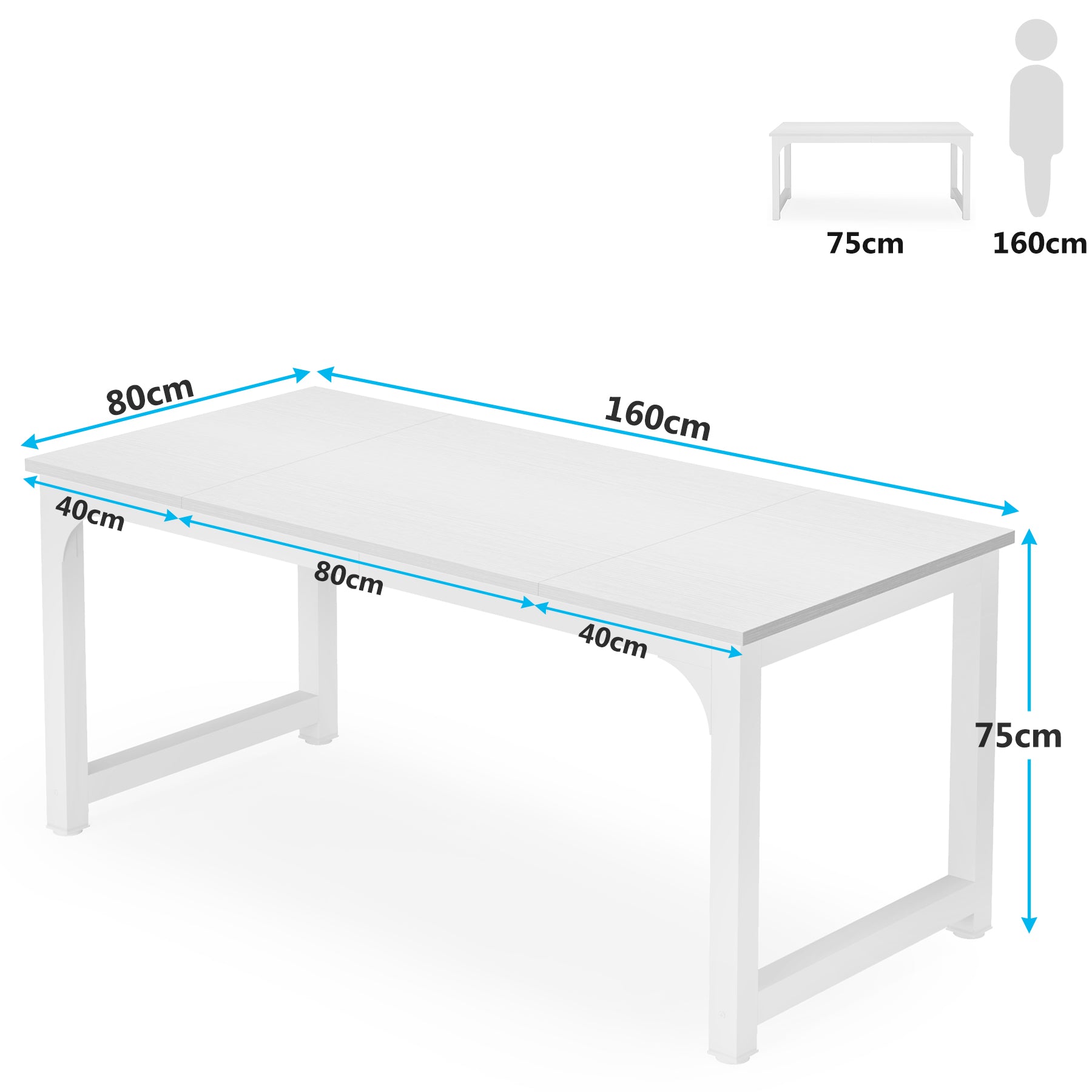 Tribesigns Scrivania, Scrivania da Ufficio per Studenti e Lavoratori Scrivania Gaming