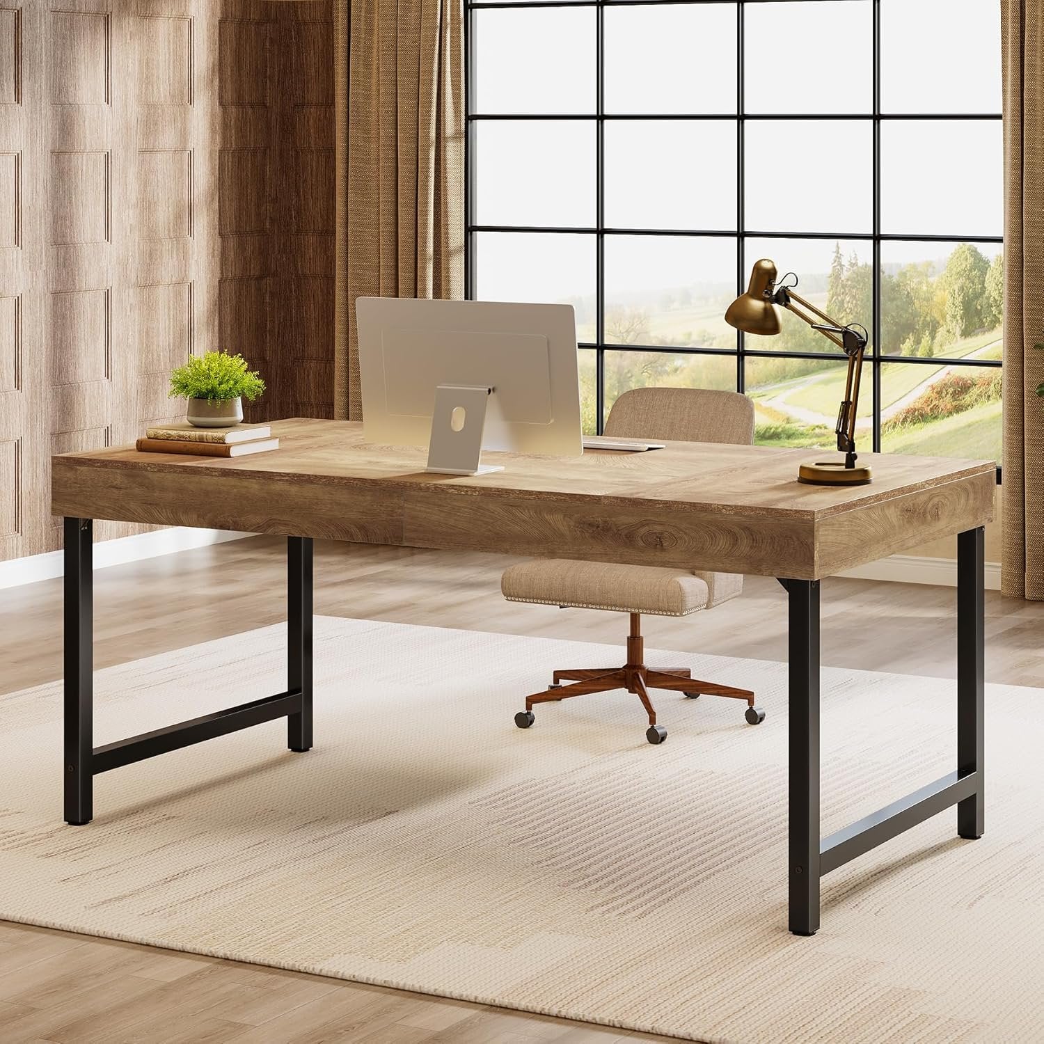 Tribesigns Scrivania da 140 cm, scrivania per computer portatile per ufficio domestico