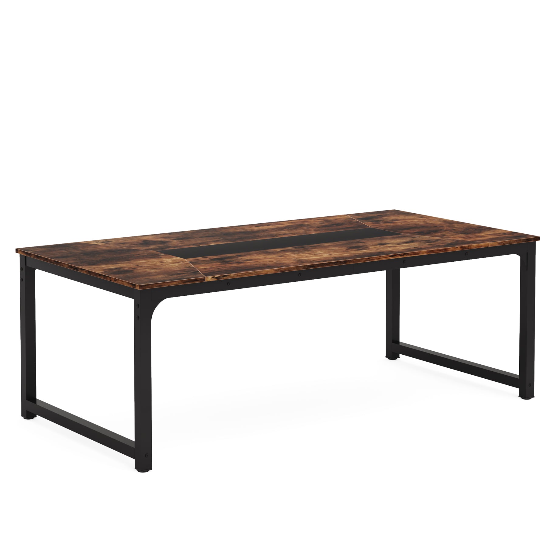 Tribesigns Scrivania per computer, scrivania da ufficio rustica da 180 cm, scrivania direzionale