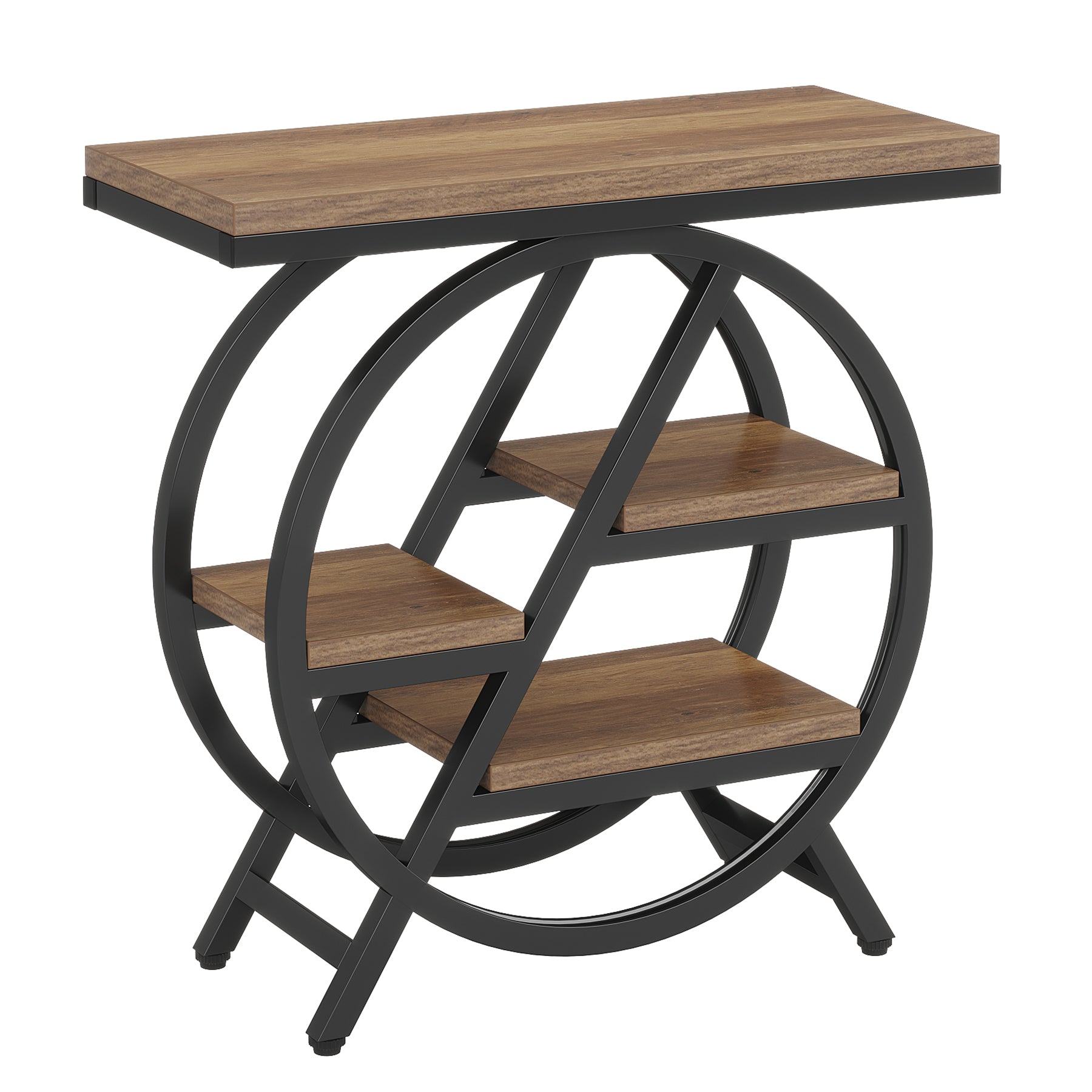 Tribesigns Tavolino a 3 ripiani, comodino stretto e comodino