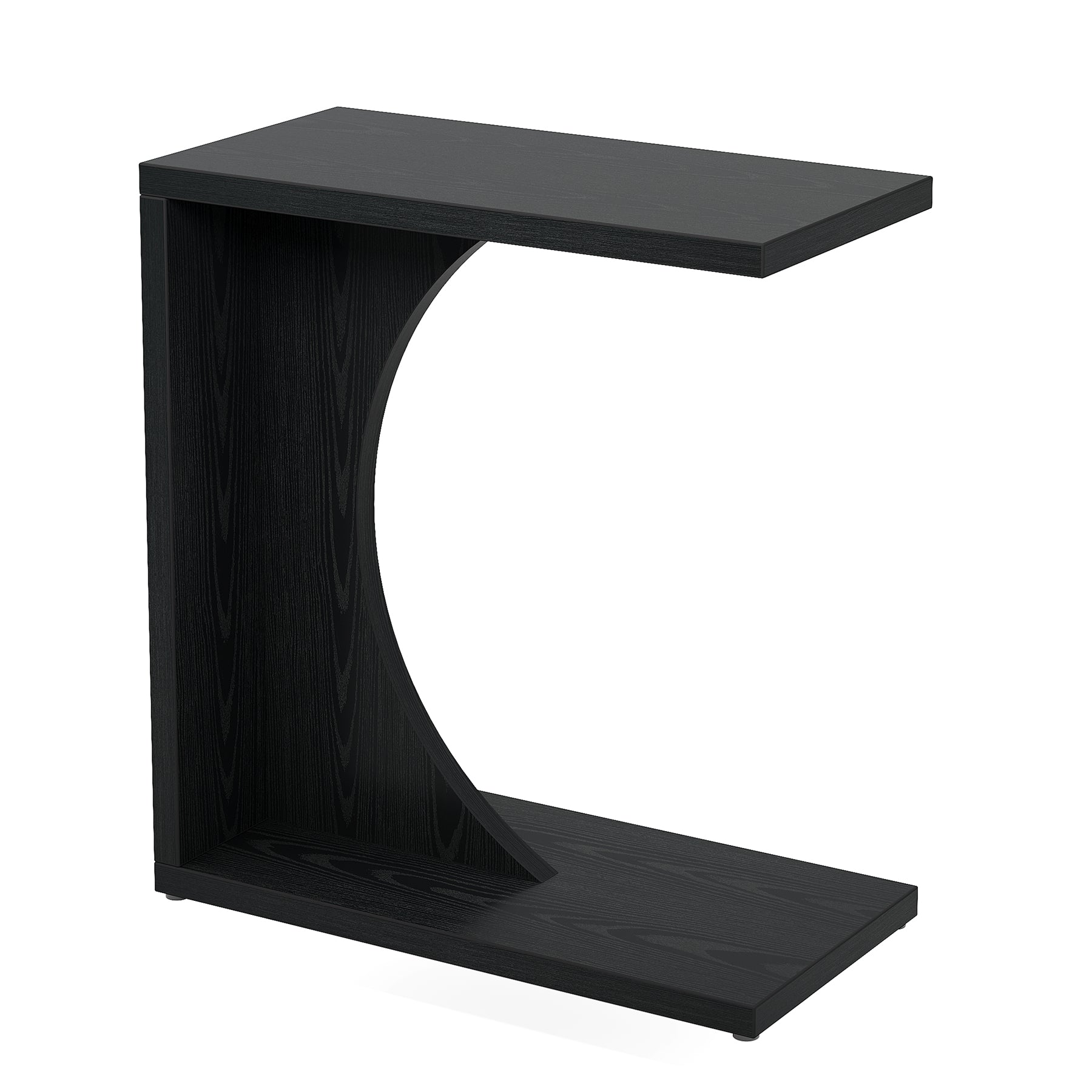 Tribesigns Tavolino a C, 60 cm Comodino Rustico Tavolo da Salotto