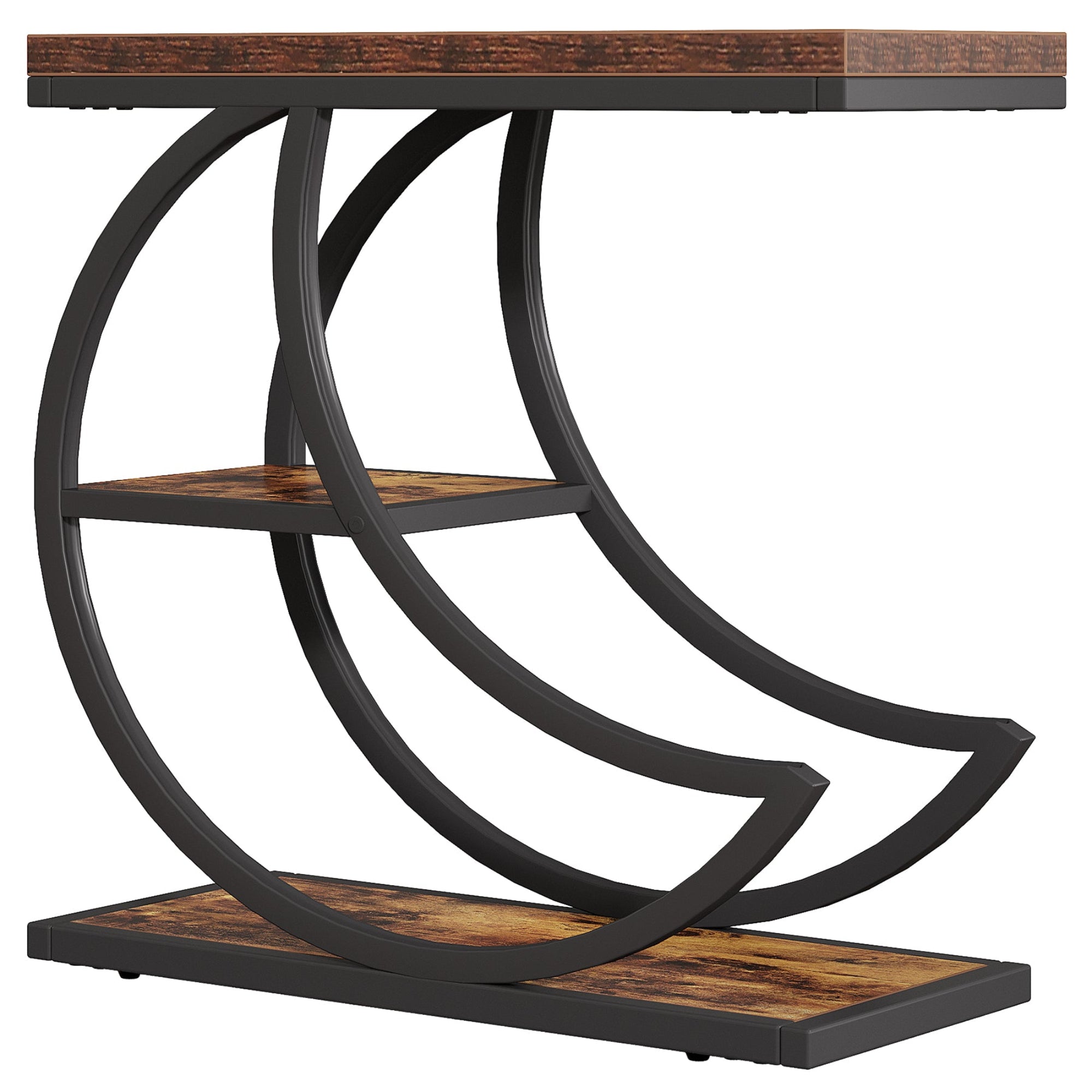 Tribesigns Tavolino piccolo, comodino a forma di luna in stile country