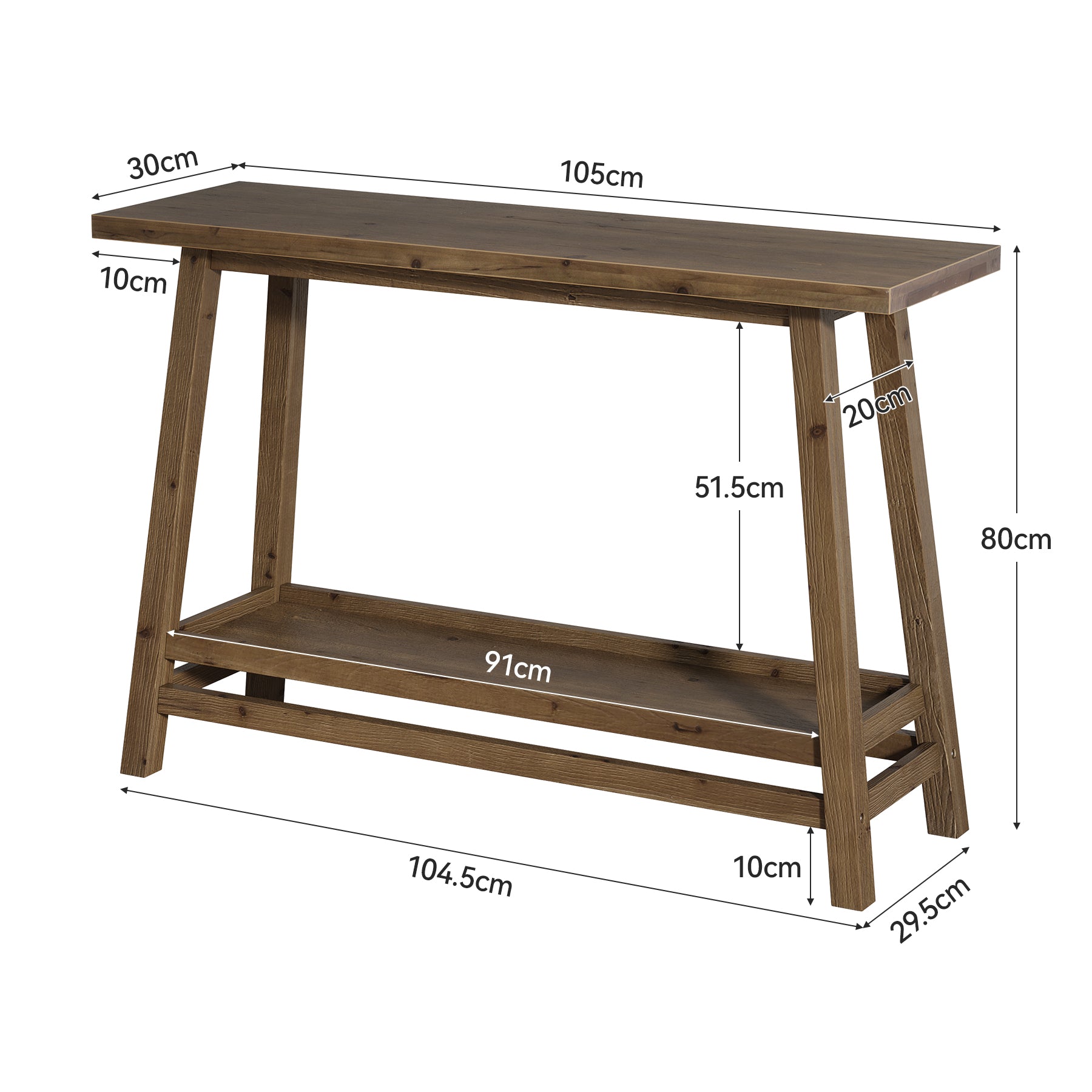 Tribesigns Tavolo Console da 105 cm, Tavolo d'Ingresso Stretta a 2 Livelli