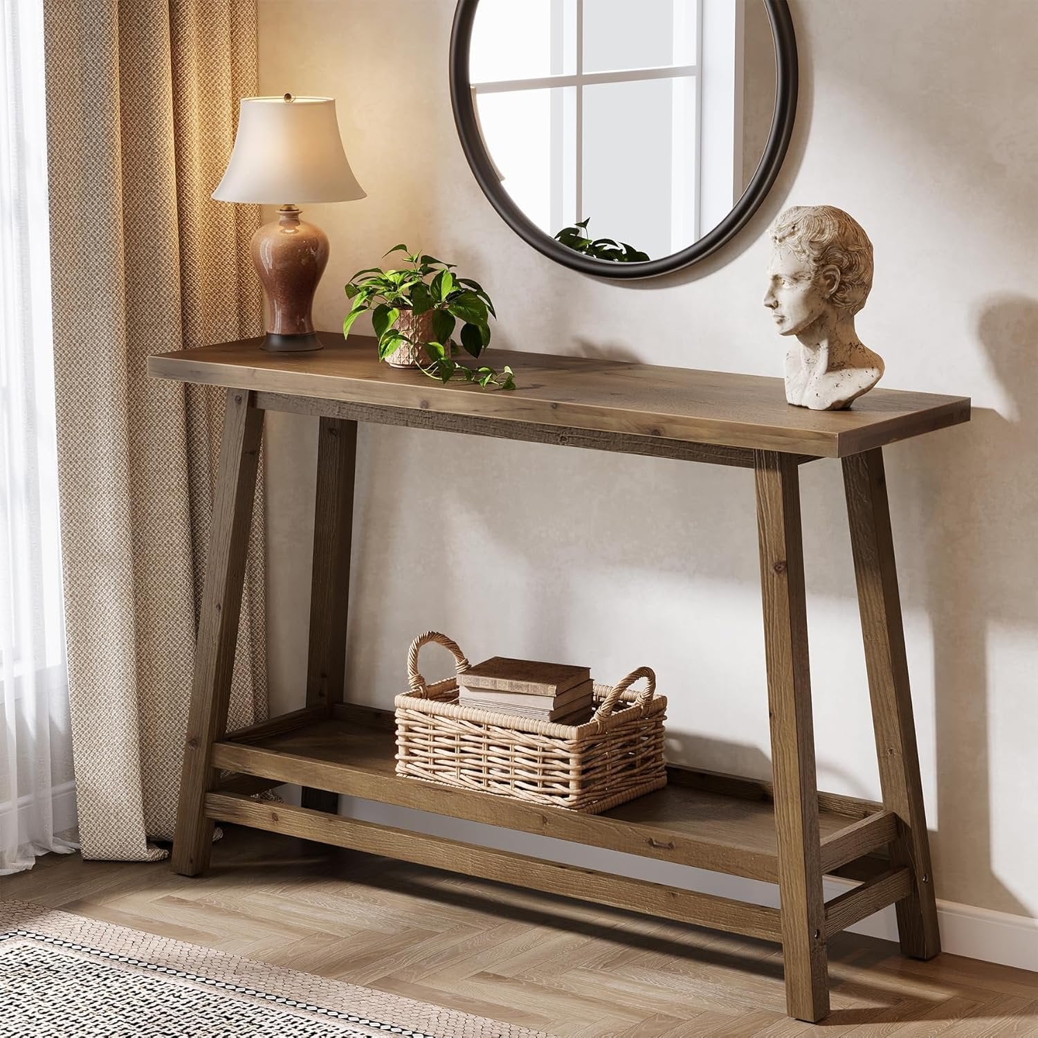 Tribesigns Tavolo Console da 105 cm, Tavolo d'Ingresso Stretta a 2 Livelli