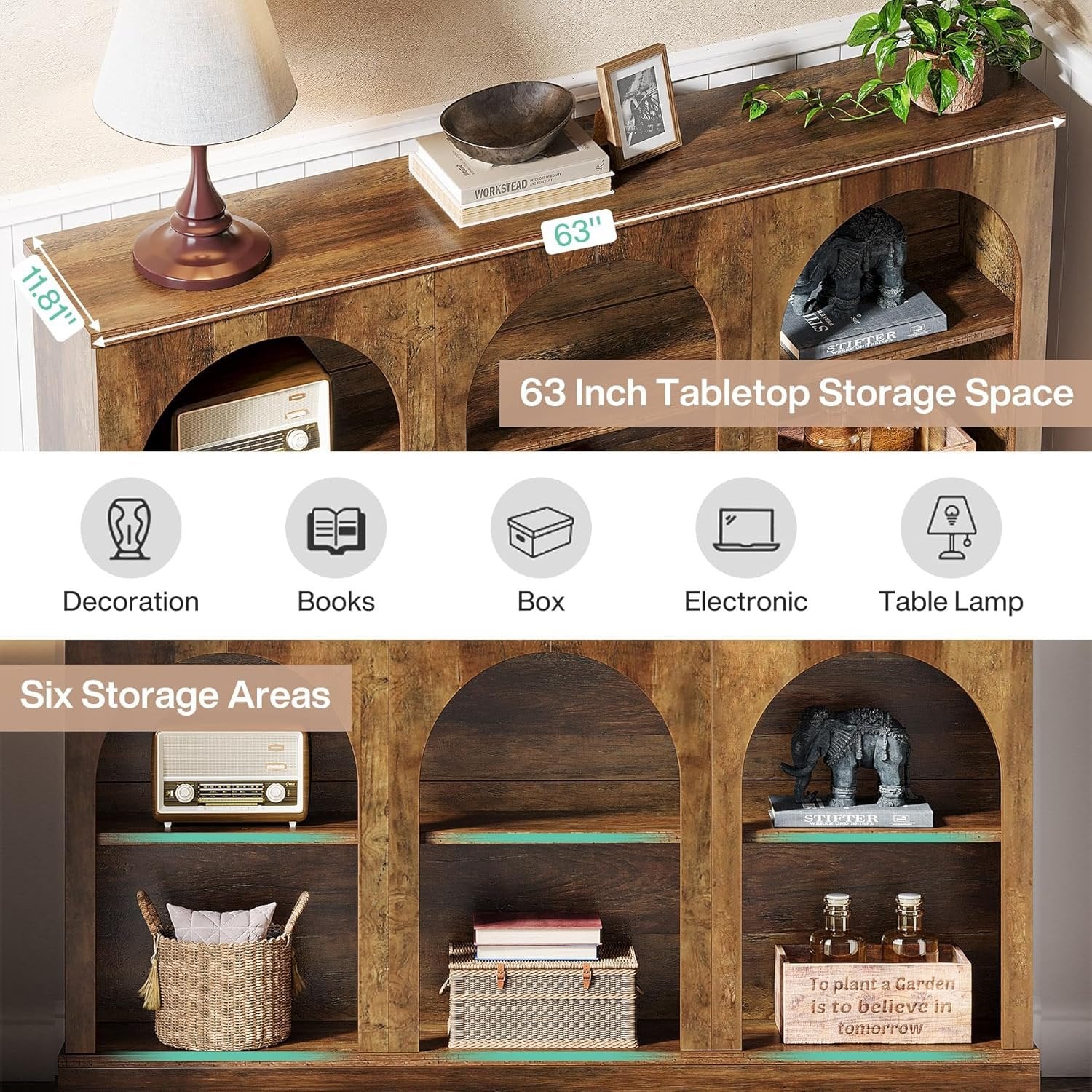 Tribesigns Tavolo consolle, Tavolo da ingresso con tavolino da divano da 160 cm