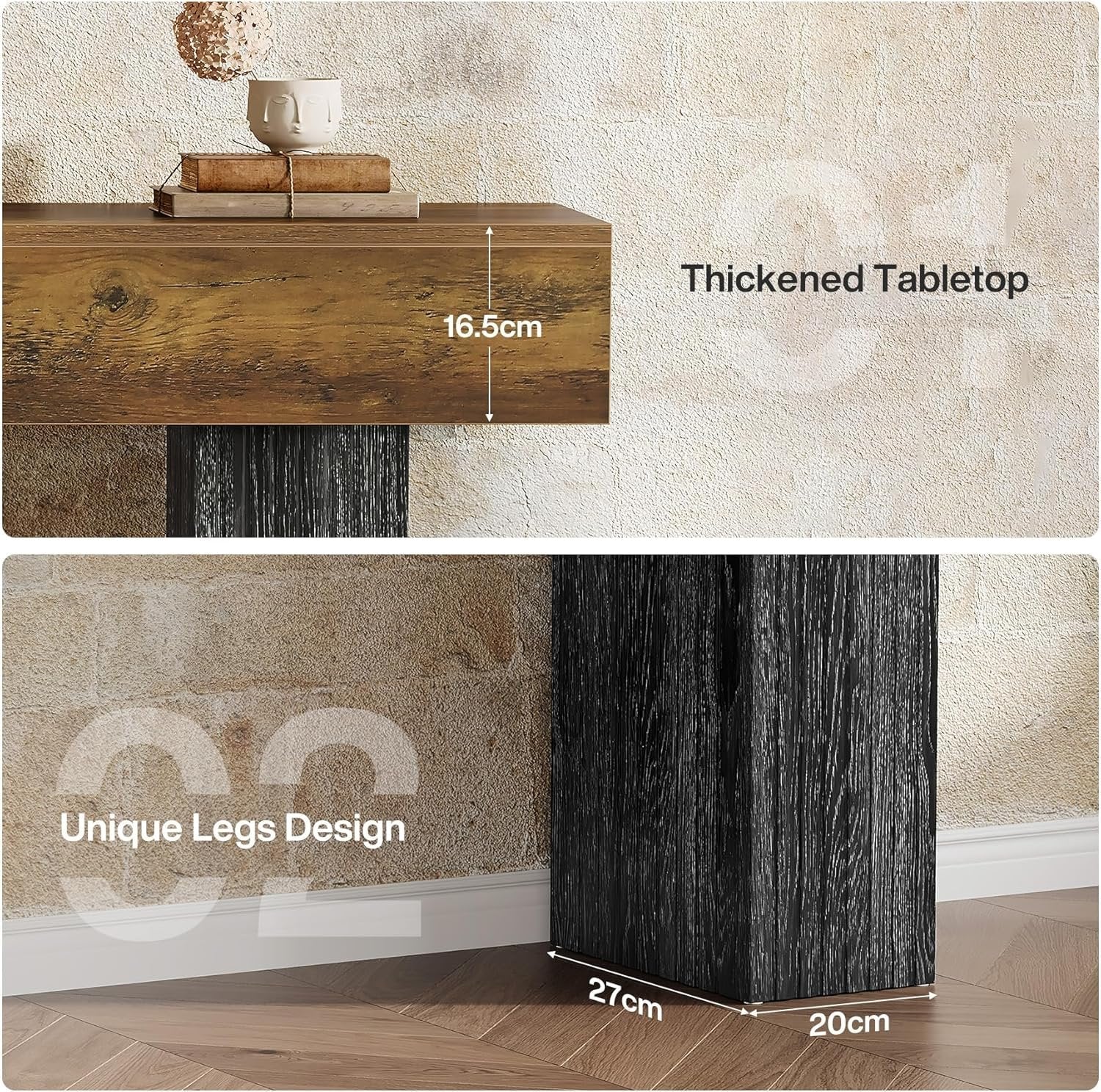 Tribesigns Tavolo consolle lungo 160 cm, tavolino da divano dietro il divano tavolo da ingresso