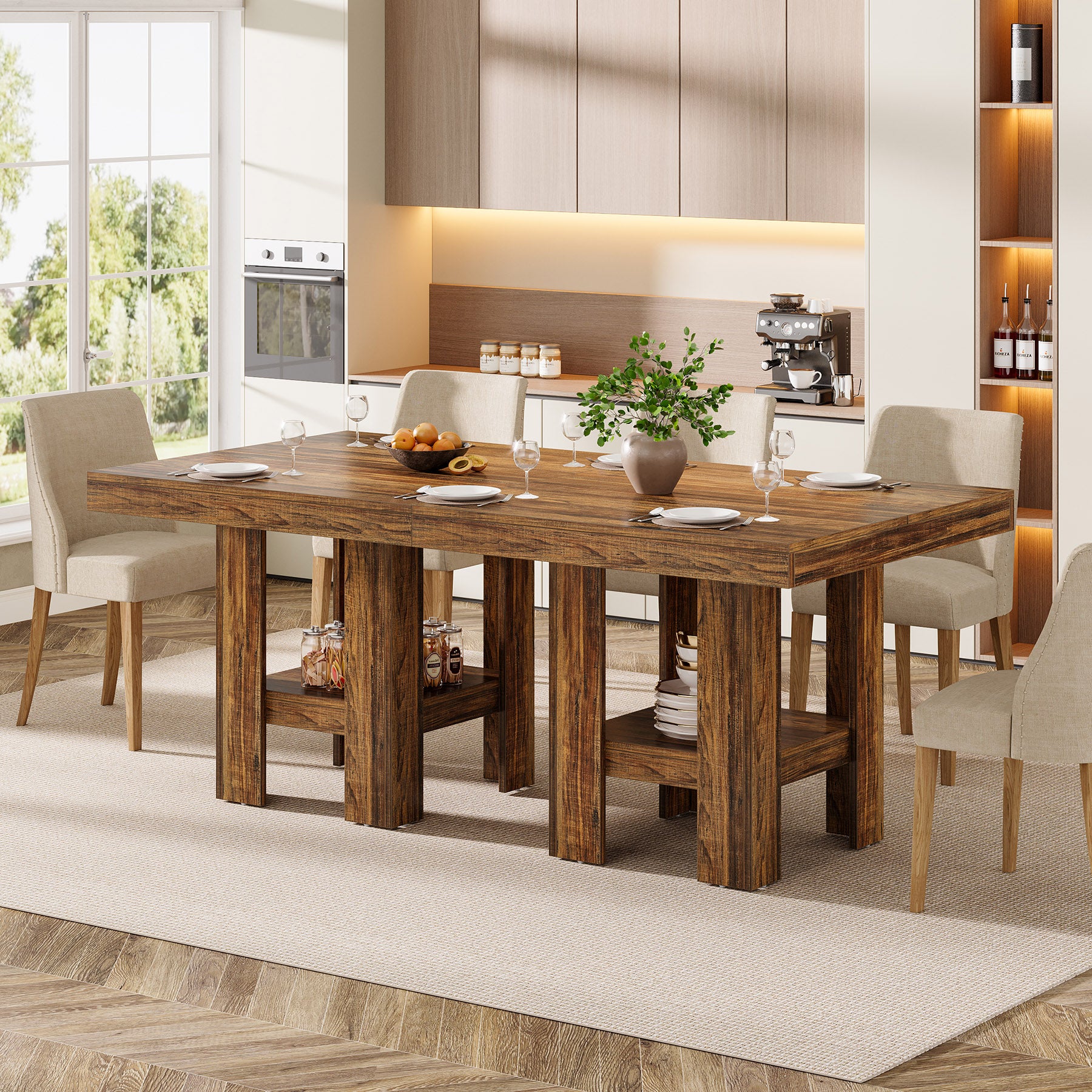 Tribesigns Tavolo da Pranzo, 80 cm Tavolo da Cucina per 2 Persone
