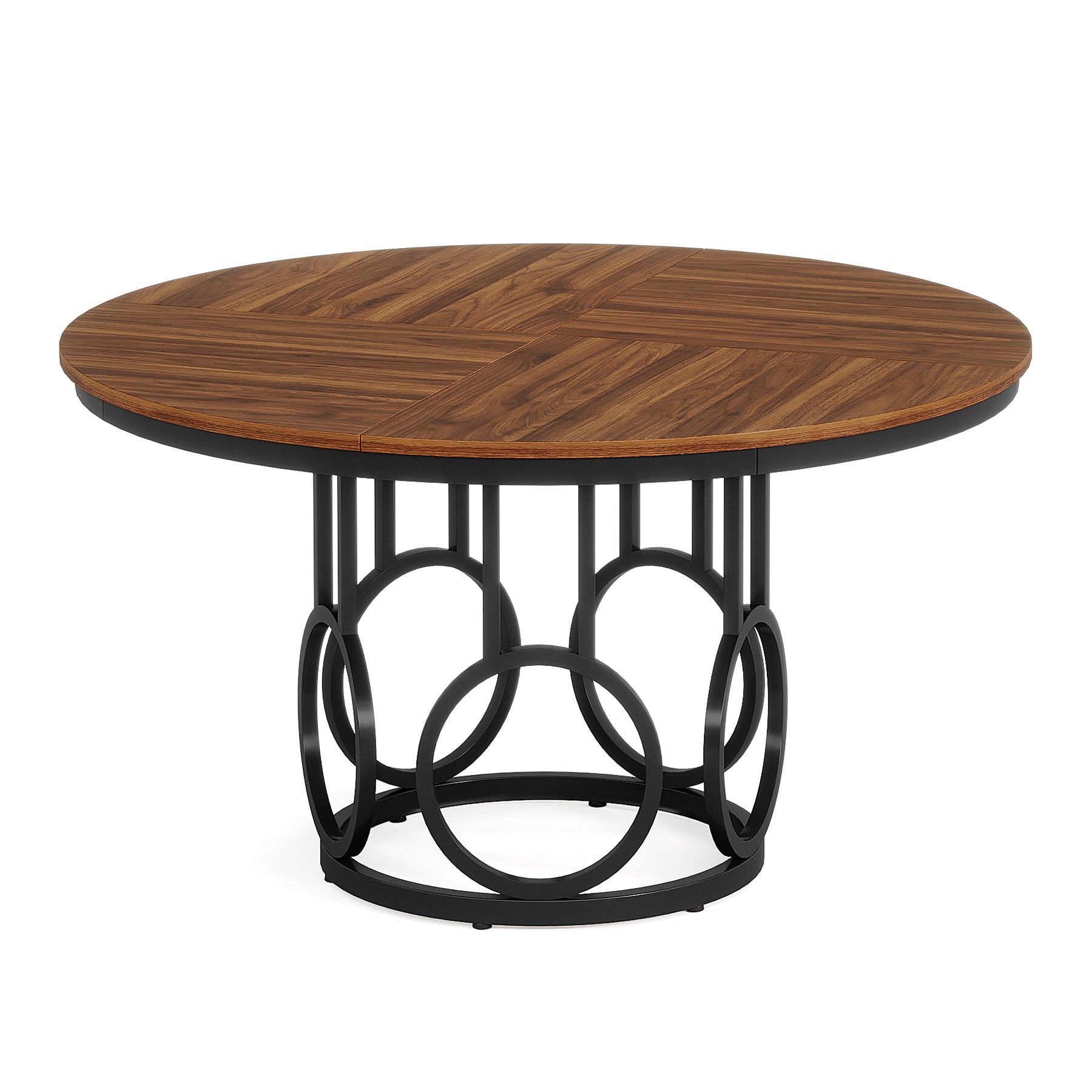 Tribesigns Tavolo da pranzo, 120 cm tavolo da cucina  rotondo per 4 persone