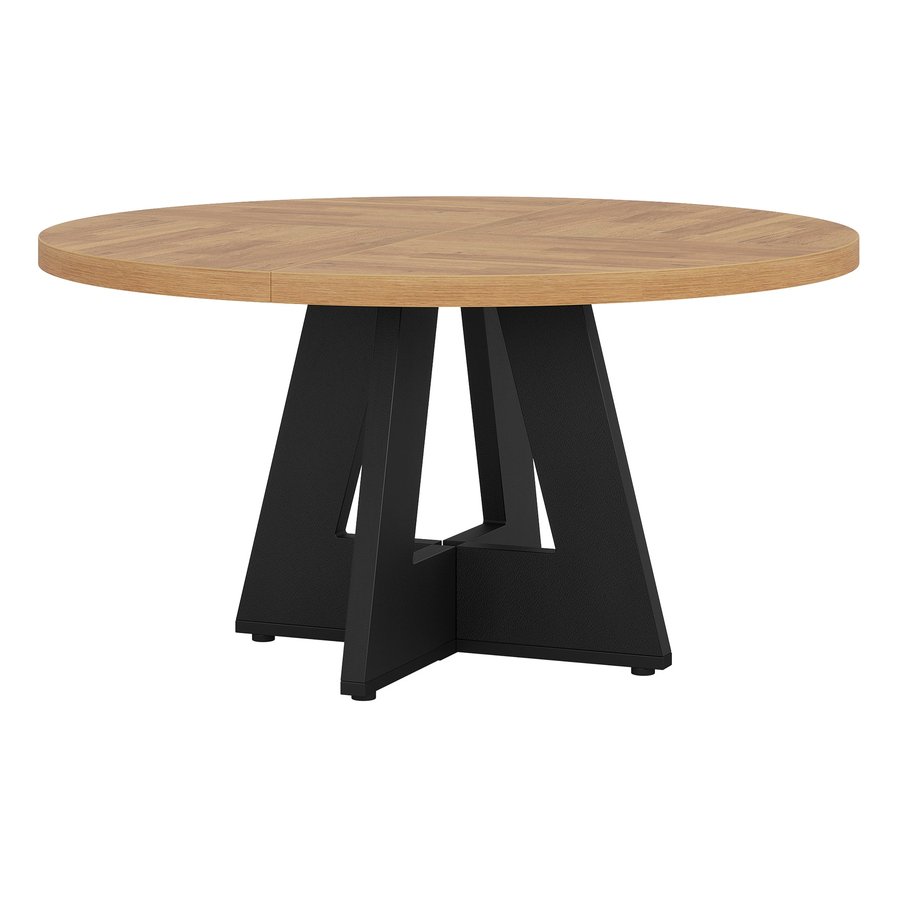 Tribesigns Tavolo da pranzo, 120 cm tavolo rotondo da cucina per 4 persone