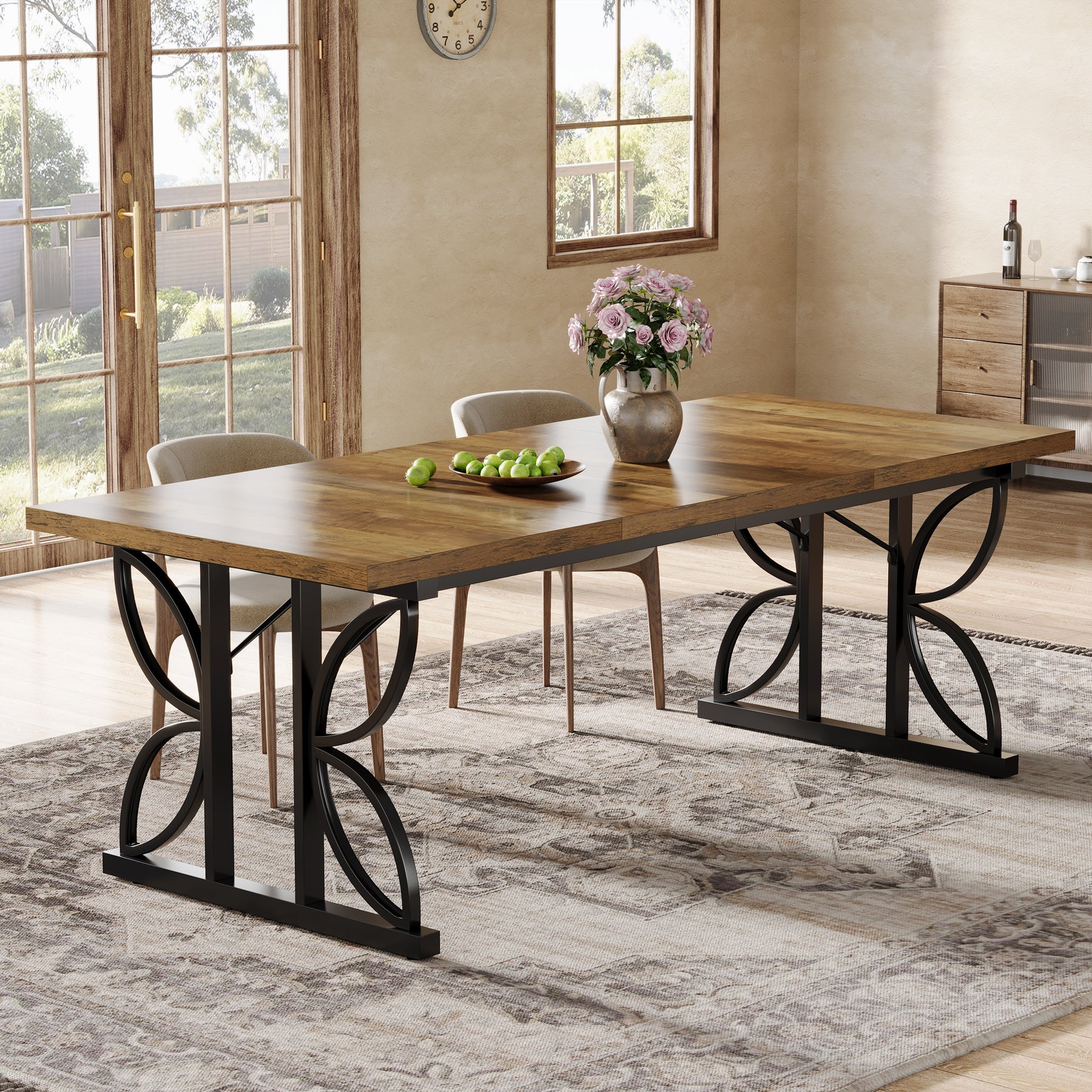 Tribesigns Tavolo da pranzo, 180 cm tavolo da cucina per 6-8 persone