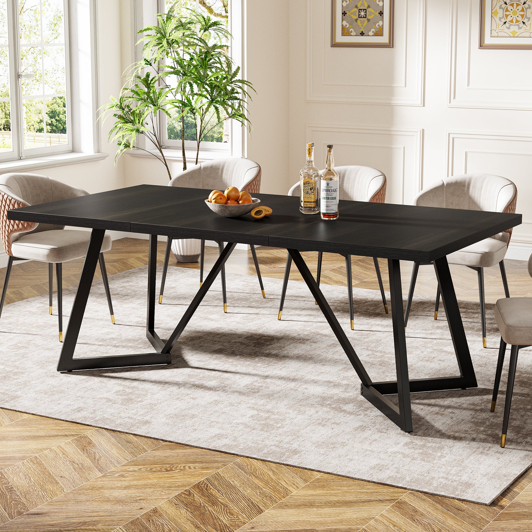 Tribesigns Tavolo da pranzo, moderno tavolo da cucina da 180 cm per 4-6