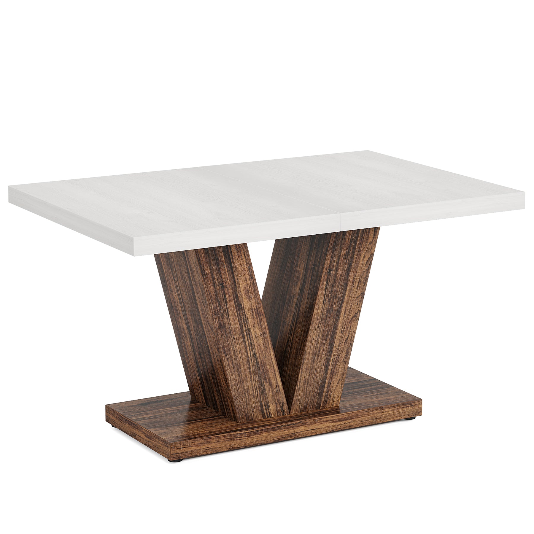 Tribesigns Tavolo da pranzo per 4 persone, Tavolo da cucina 120 cm Con base pesante