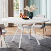 Tribesigns Tavolo da pranzo rotondo, tavolo da pranzo da cucina moderno da 120 cm per 4 3