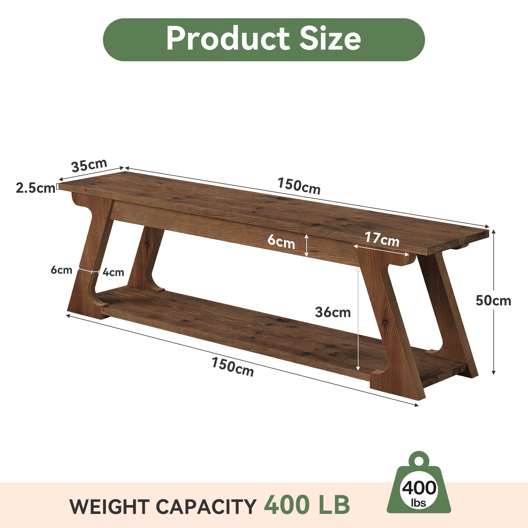 Panca da Ingresso Country in Legno Massello con Vano Contenitore, 150 cm, per Ingresso