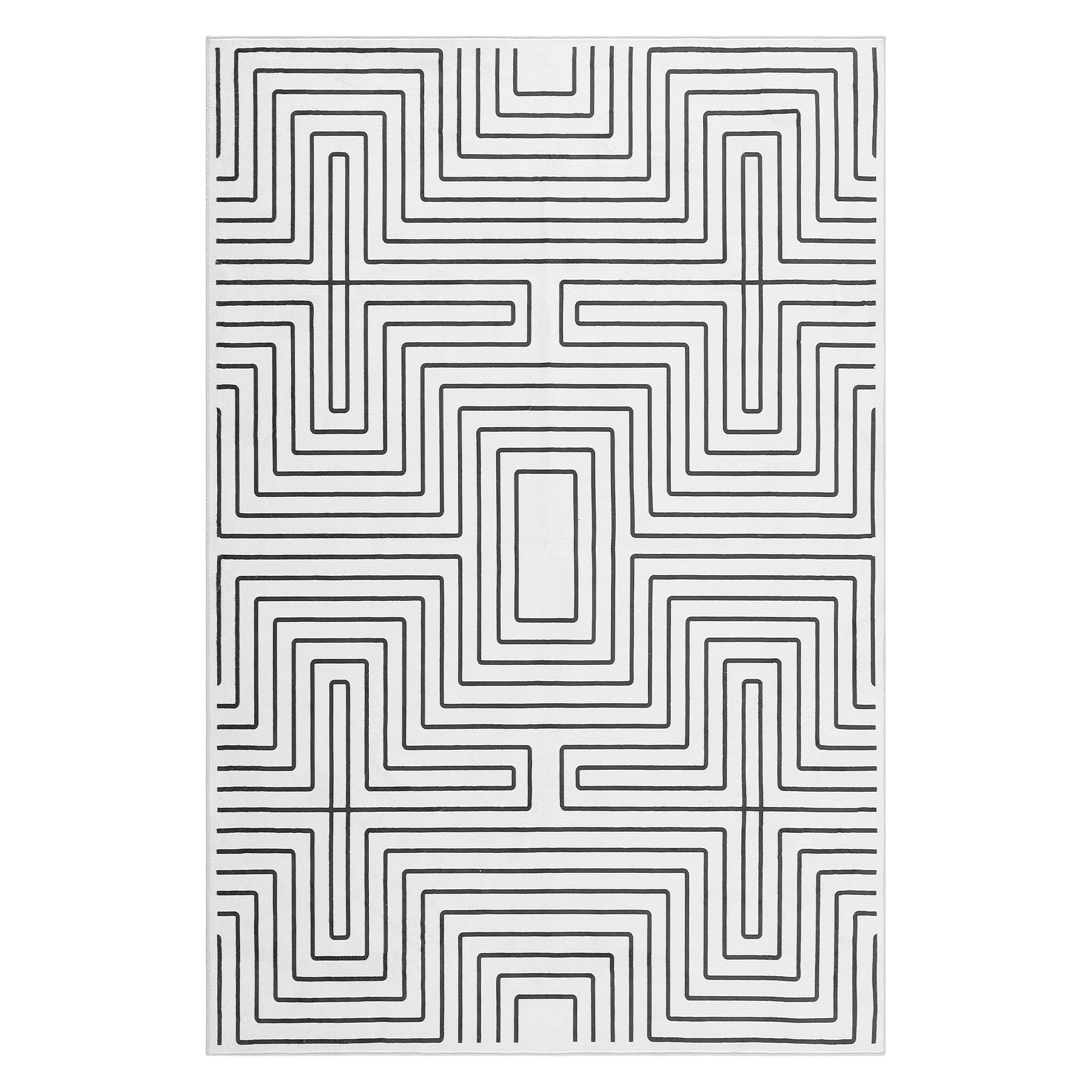 Tribesigns Tappeto a pelo corto con motivo geometrico, 160x230/200x300 cm, con retro antiscivolo, lavabile fino a 30°C, ideale per soggiorno e camera da letto, certificato OEKO-TEX.
