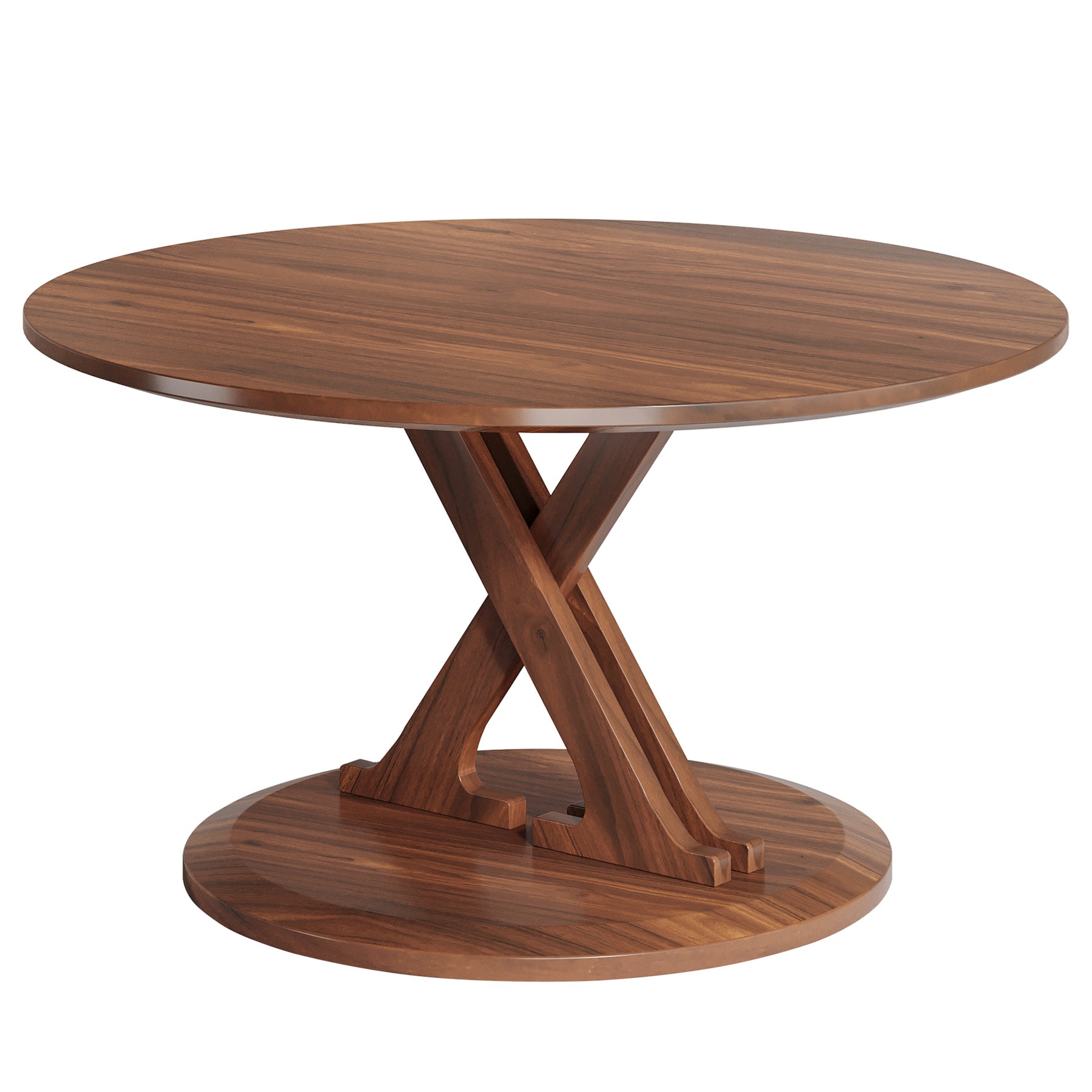 Tribesigns Tavolino Rotondo da 80 cm, Moderno Tavolino da Salotto con Base a Forma di X