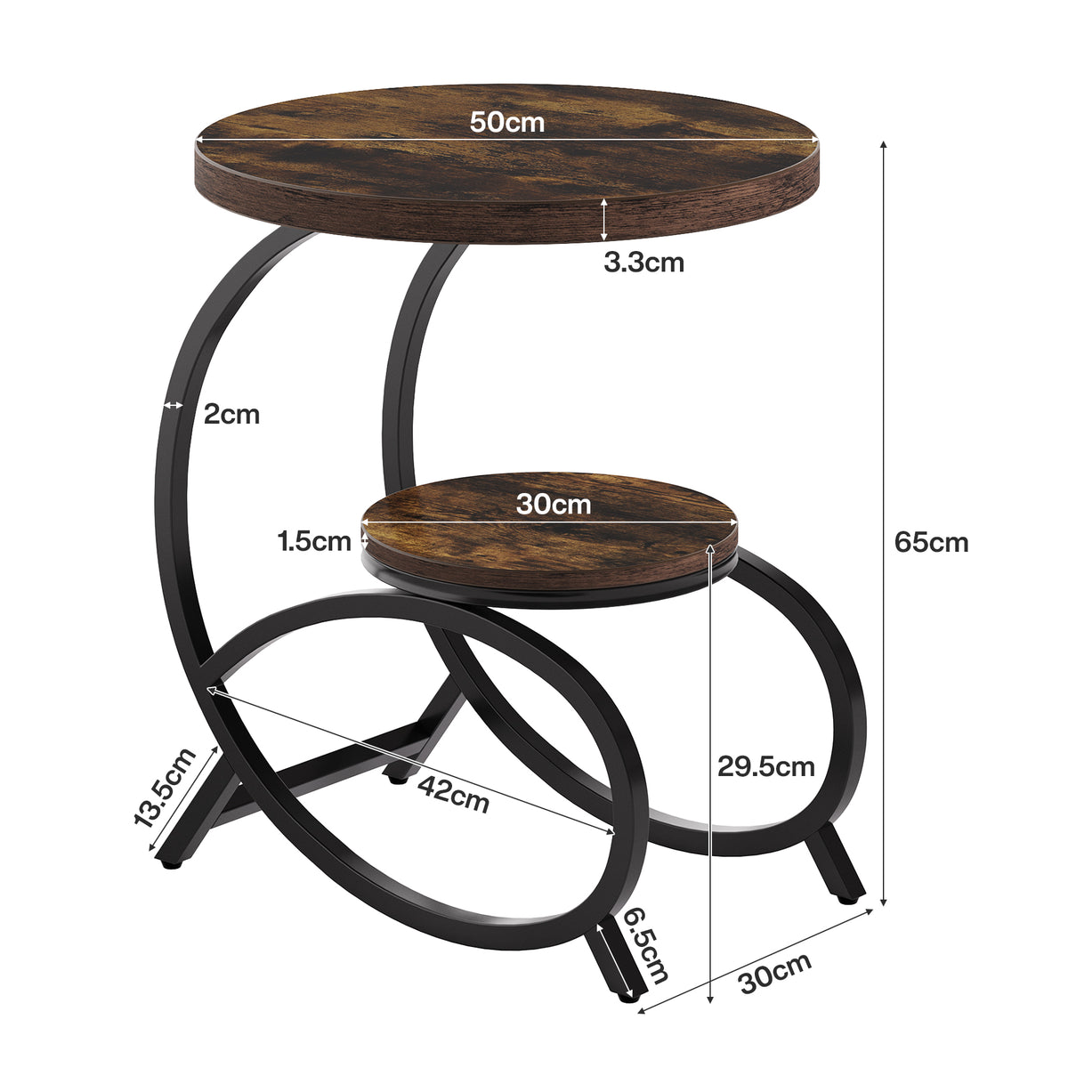 Consolle Country in Legno Massello con Gambe Curve e Ripiano, 105 cm, per Ingresso