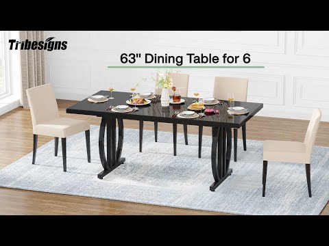 Tribesigns 160 cm tavolo da pranzo, tavolo da pranzo moderno per cucina per 4-6 persone