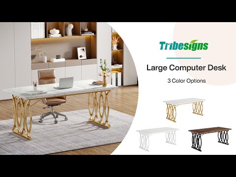 Tribesigns Scrivania per Computer, Moderna Scrivania per PC Scrivania per ufficio Scrivania da lavoro Tavolo