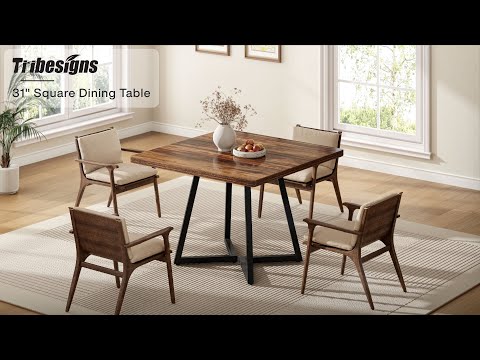 Tribesigns tavolo da cucina per 4 persone, tavolo da pranzo in legno per sala da pranzo